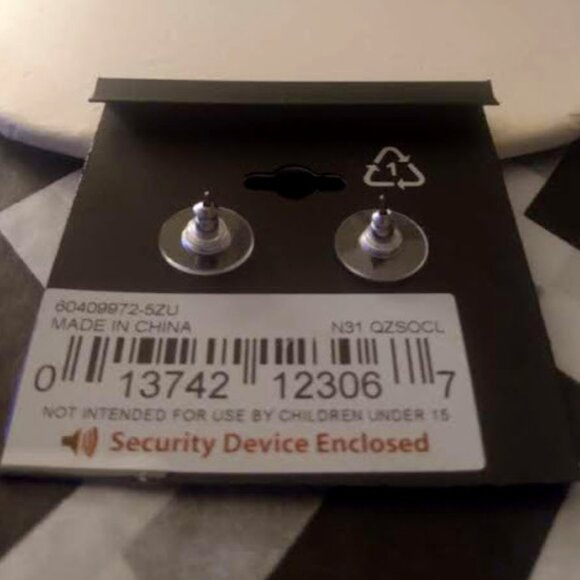 NAPIER Romantic Halo Silver Clear CZ Stone Stud Earrings**NEW! - Picture 4 of 4